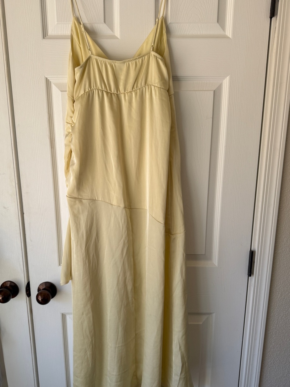 Wild Fable Butter Yellow Satin Dress - Picture 3 of 5
